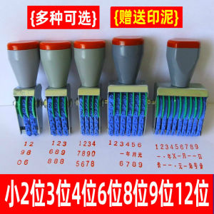 Small 4 Small 3 Small 2 Small 689111213 15 16-Digit Seal Adjustable Multi-Digit Number Wheel Stamp Number Seal
