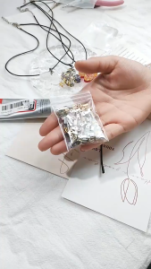 [50 Pcs] Kait Stopper Kotak Kaitan Kotak Silver Klep Penjepit Tali Pengait Gelang Kalung Bahan Craft