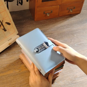 JS SHOP 100 Envelopes Money Saving Challenge Save Money With Password Lock Mini Binder Book Saving Challenge Gift PU Waterproof