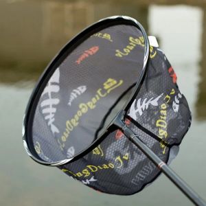 30/35/40cm Fishing Net Head Anti-hook Outdoor Hand Net Ultra Light Aluminium Alloy Solid Deepening Net Fishing Tool Accessories