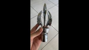 หัวกรีลูกเสือ หัววชิราวุธ ชุบโครเมี่ยม กว้าง 5 ซม. ยาว 16.5 ซม.