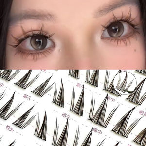 Bộ Nối Mi Sunflower Brown Manga 72 Chùm Tự Dính Mắt Búp Bê Tự Nhiên Trang Điểm Cosplay Tái Sử Dụng Không Cần Keo