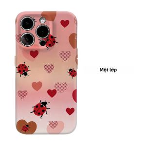 Potdemiel | Ốp Lưng Aurea Case Matte Bumper Cho Magsafe PC Cứng Chống Sốc Thiết Kế Hình Trái Tim Bọ Rùa Hồng Tương Thích Với iPhone 13 Pro Max Và Nhiều Hơn Nữa