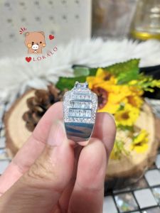 (Có Video Thật) Nhẫn Nam Mạ Bạc Đính Đá Cao Cấp - Lokalo - Đeo Như Đại Gia - Cam Kết Đổi Trả Bảo Hành Lỗi Kỹ Thuật 5922