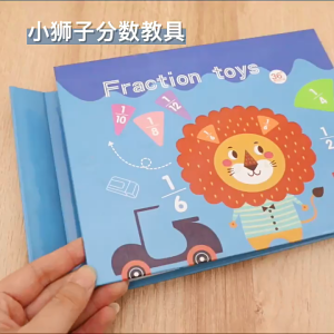 Wooden Fraction Book Set Wooden Magnetic Fraction Learning Disk Magnetic Fraction Tiles & CirclesEducational Math