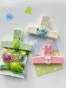 Adorable Food Sealing Clip Magnet Fridge Sticker Plastic Bag Sealer Anti Moisture Snack Clip Creative Personalized Kitchen Tool