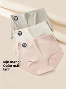 MiiOW | Quần lót nữ Ice Silk Triangle Thin Briefs MiiOW Cat Person No Trace Mid Waist Lycra Nylon Pure Color Antibacterial