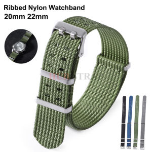 20 22mm New Ribbed for Seiko Nylon Watchband Nylon Watch Strap for Omega for Military Watch Band Bracelets Watchband Accessories
