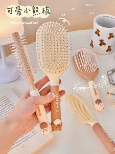 Ladies Cartoon Massage Comb Straight Hair Student Girl Scalp Massage Long Hair Makeup Comb Cute Simple Design Hairbrush