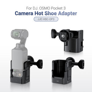 JJC 2 In 1 Camera Hot Shoe Expansion Adapter For DJI Osmo Pocket 3 With 1/4-20 Screw Hole & Cold Shoe Mount Design to Mount Osmo Pocket 3 Onto Camera Hot Shoe /Tripod