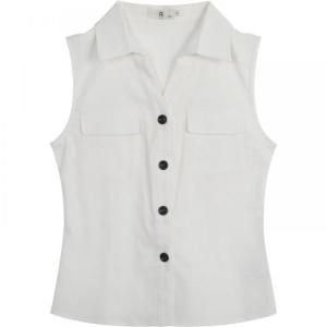 Chic Sleeveless White Blouse for Women