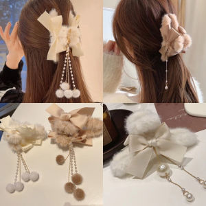 Fashion Girl Plush Hair Clips Korean Elegant Hair Claws Combs Clamps Decorative For Women Hairpins Hair Accessories Gift