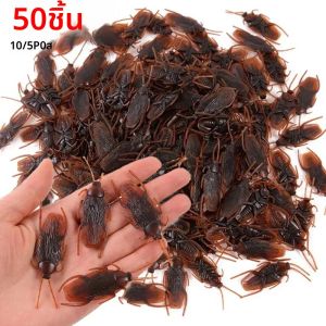 50/30/10/5Pcs ความแปลกใหม่แมลงสาบปลอม Trick Props ที่สมจริงพลาสติก Bugs ตลกตกแต่งปาร์ตี้ฮาโลวีนจําลองของเล่น Tricky