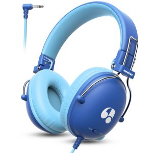 Tai Nghe Trẻ Em Awatrue Kids Headphones 74dB Giới Hạn Âm Lượng An Toàn Có Dây Kiểu Chụp Tai Âm Thanh Nổi Jack 3.5mm Dành Cho iPad Máy Tính Bảng Bé Trai & Bé Gái