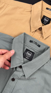 POLICE Kemeja Polos Cotton Regular Fit Pria