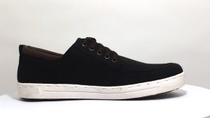 Sepatu Pria Casual Sneaker Original Ergie Elko Kanvas Hitam Full Jahit - Hitam 41