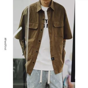 PAZHAOLANG | Oversized American Retro Loose Fit Shirt