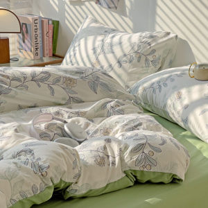 ปลอกผ้าห่มซักปลอกผ้านวมลายดอกไม้น่ารักเท่านั้นนุ่มพิเศษเป็นมิตรกับผิวปกเดี่ยว ควีน ผ้าห่มขนาดคิงไซส์ 1ชิ้น