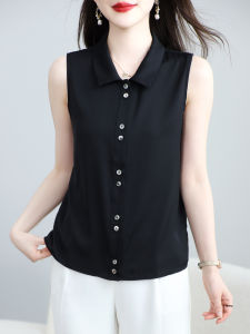 High-end Silk Vest Top Sleeveless Loose Aging-resistant 2-wear
