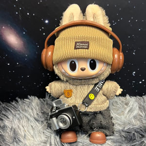 Labubu Kids Clothes Labubu Generation One Two Three Self-Titled Caramel Sesame Bean Clothes Outdoor Casual Polyester Fiber Doll Clothes