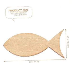 50/80 Miếng Gỗ Thô Tấm Ván Nhãn Dán Cho Đồ Thủ Công Tự Làm Cá Biển Phi Lê Trang Trí Gỗ Chưa Hoàn Thành Gói Đồ Thủ Công