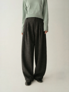 INSIS FEMME | Retro Loose Simple Double Pleat Tapered Pants