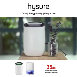 Hysure Geroge Dehumidifier With Night Light Quiet Auto-shutoff / Big Water Tank /SG Plug /Energy-saving Mini Dehumidifier