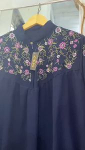 Gamis Lebaran Terbaru: Baju Gamis Bordir & Aurora Crinkle