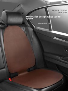 Thickened Leather Car Child Safety Seat Protection Cover Anti-Slip Baby Chair Pad Universal for Rear Seat Vehicle Interior Accessories