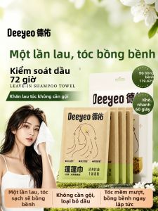 DEYOU | No Rinse Dry Shampoo Cloth Portable Hair Refreshing Wipes