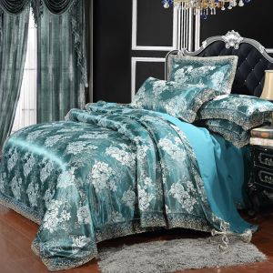 JILAIYAO | Satin Jacquard Lace Bedding Set