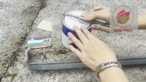 Sơn vân bông Inter sơn sần màu nâu đỏ (900gr) mã 8809