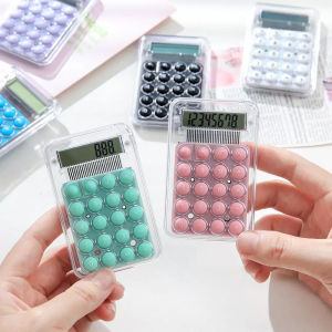 Mini Transparent Electronic Calculator Portable Cute Candy-colored Calculator for School Supply Student Gift
