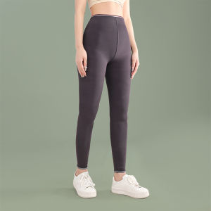 High Waist Thin Fleece Womens Leggings Elastic Spring Autumn Winter Outwear Black Stripe Bottoming Pants for Ladies