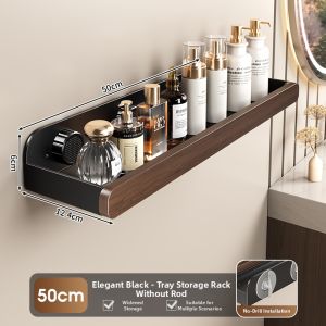 WEIMEIYUAN | Walnut Wood Suction Cup Wall Mount Storage Rack