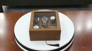 ไม้แท กล่องนาฬิกา 10 เรือน(เปลือกไม้) กล่องใส่นาฬิกา Watch Box กล่องของขวัญ มาพร้อมกุญแจ