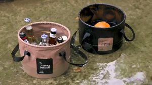 ถังน้ำพับได้ มีหูหิ้วจับ พกพาสะดวก ใช้ได้อเนกประสงค์  [Prachinburi Outdoor]