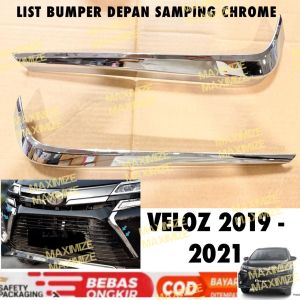 List Grill 2 pcs Bumper Depan Veloz 2019 2020 2021 Cover Chome