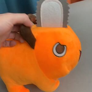 Boneka Anime Chainsaw Man & Boneka Mainan Lembut Kartun Pogles Oranye