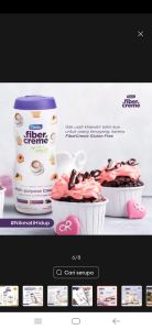 Fiber creame 168gr botol kemasan simpel di bawa kemana aja