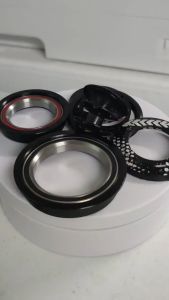 1-1/8" 44mm Mountain Bike Threadless Headset Sealed Cartridge Bearings Mountain Bike Bowl Group Aluminum Alloy HeadsetTapered Straight Fork Bearing