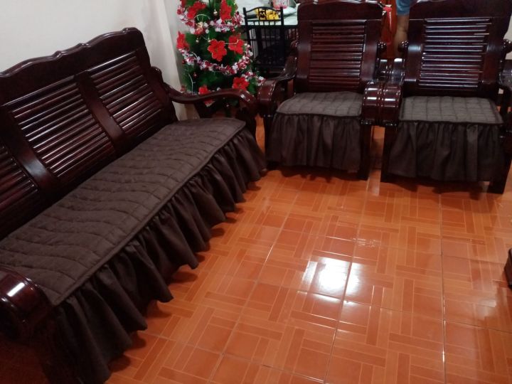 sofa set cover 3in 1 long mat 20x60, square mat 20x20 | Lazada PH