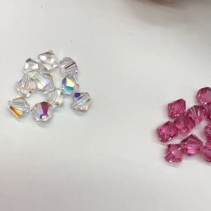 คริสตัลสวารอฟสกี้ 6 มิลเหลี่ยม (5301)  แพ็คละ 10 ชิ้น คริสตัลแท้ ใช้ในงานฝีมือ ร้อยสร้อย ข้อมือ พร้อมส่ง