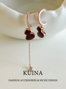 kuina | Red Auspicious Wealth Earrings