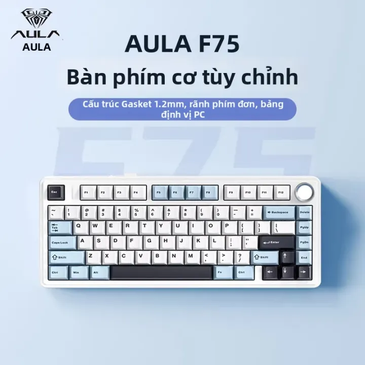 AULA | Bàn phím cơ ba chế độ tùy chỉnh Tarantula F75, Bluetooth không dây 2.4G, chuyên dụng cho văn phòng, thể thao điện tử và chơi game. | BigBuy360 - bigbuy360.vn AULA | Bàn phím cơ ba chế độ tùy chỉnh Tarantula F75, Bluetooth không dây 2.4G, chuyên dụng cho văn phòng, thể thao điện tử và chơi game. | BigBuy360 - bigbuy360.vn