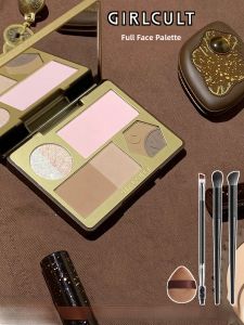 Girlcult Facial Contouring Palette Matte Finish Blush Highlighter Eyebrow Powder Dual Use Makeup Tool for a Natural Look