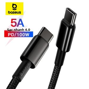 Baseus 100W Loại C Cáp cho iPhone 15 USB C PD sạc nhanh dây sạc dây cho MacBook Samsung Xiaomi Loại C USB C Cáp