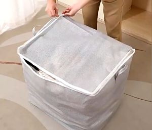 [ส่งไว จากไทย] Kokoro Home ถุงเก็บผ้าห่ม ถุงเก็บเสื้อผ้า  2ขนาด กระเป๋าเก็บผ้านวม เก็บผ้าห่ม กล่องเก็บของ ถุงใส่ของอเนกประสงค์ 100/150 ลิตร สีเทา