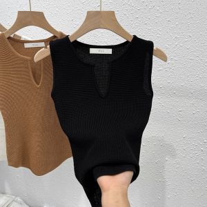 DVDK | Black Summer Thin Sleeveless Top Camisole Covering Side Boobs