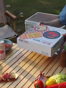 Grill Portable BBQ FREE Charcoal Brush Rack Stainless Steel Barbecue Grill Non-Stick Outdoor Camping